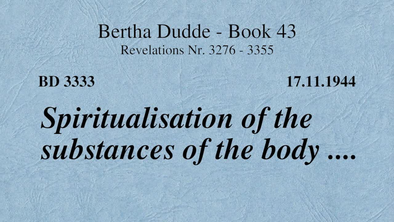 BD 3333 - SPIRITUALISATION OF THE SUBSTANCES OF THE BODY .... - iConnectFX™