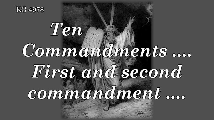 BD 4978 - TEN COMMANDMENTS .... FIRST AND SECOND COMMANDMENT ...